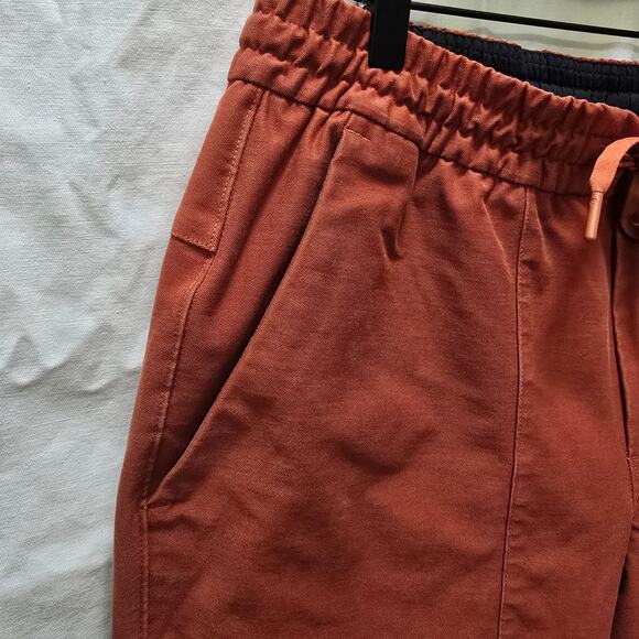 Lululemon Bowline mens burnt orange rust pants large pockets elastic waist - Picture 5 of 12